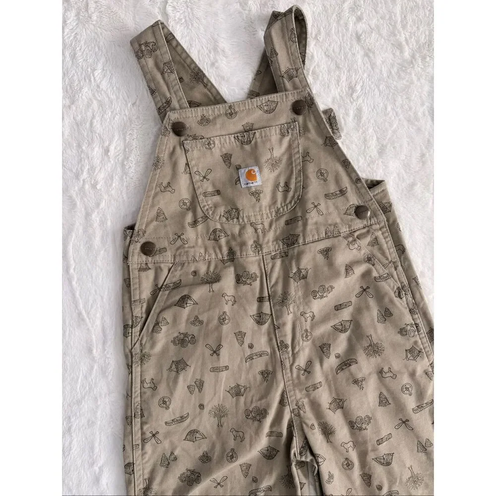 Carhartt "Happy Camper" Overalls Size 4T - Picture 6 of 7